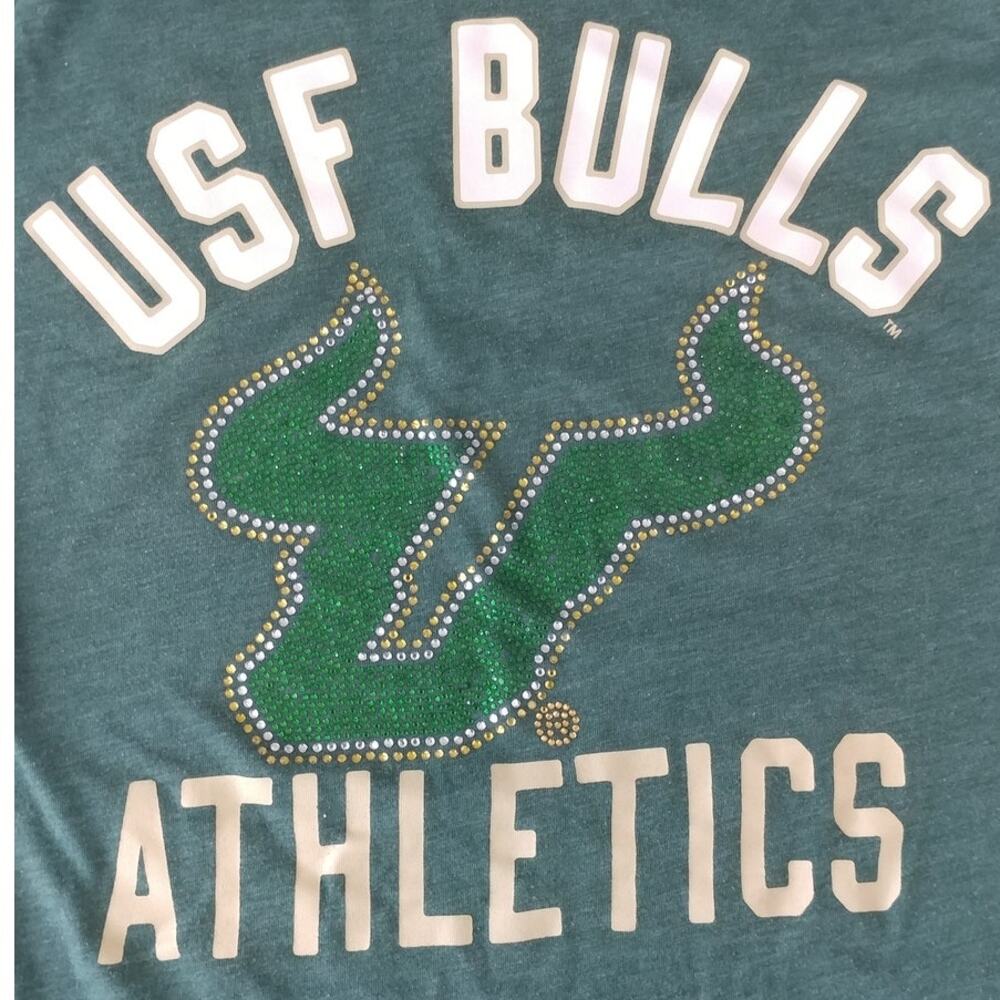 G-III 4Her by Carl Banks USF Bulls Rhinestone Detail Shirt Size L (CL) - Picture 5 of 7